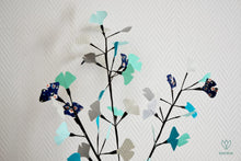 Charger l'image dans la galerie, Plante bleue et argentée en papier origami