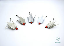 Charger l&#39;image dans la galerie, 5 grues en origami fabriquées avec du papier japonais
