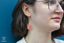 Charger l'image dans la galerie, Boucles d'oreilles en origami en forme de grues