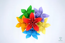 Charger l'image dans la galerie, Bouquet de fleurs multicolores en origami