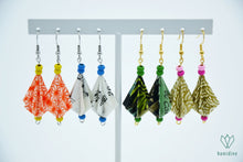 Charger l'image dans la galerie, Boucles d'oreilles en origami en forme de diamant