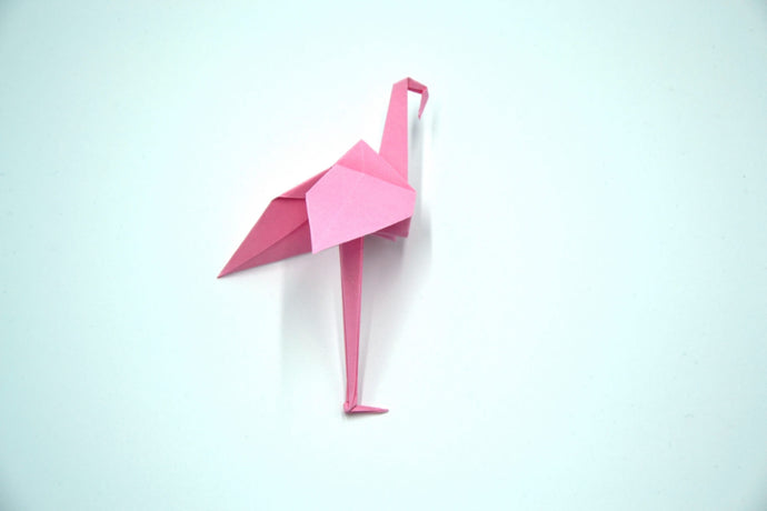 Tuto : flamant rose en origami