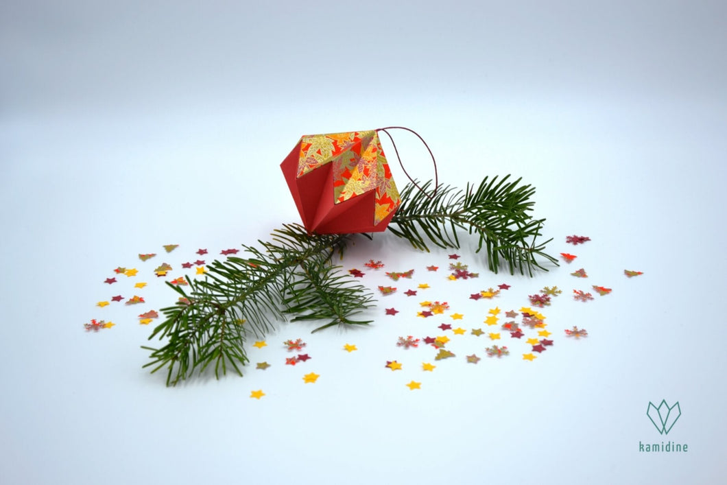 Boule de Noël en origami