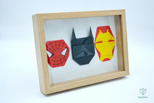 Charger l&#39;image dans la galerie, Cadre super-héros Marvel en papier origami - Spiderman, Batman et Iron Man
