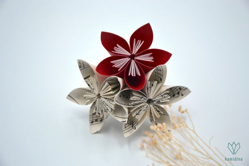 Boutonnière en papier origami