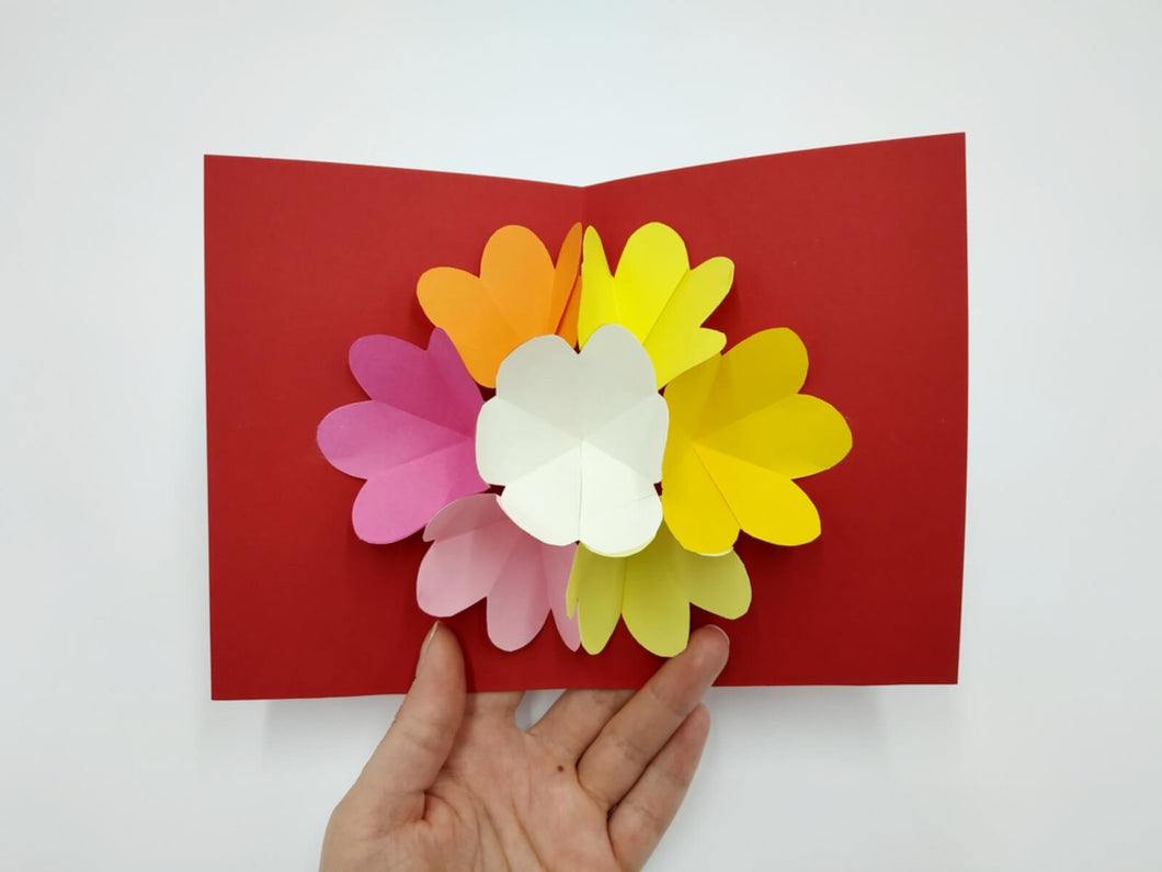 carte pop-up fleurie - diy